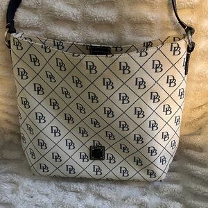 Dooney & Bourke Black and Cream Shoulder Bag